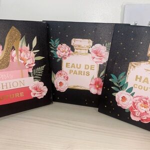 Paris Fashion Couture Canvas Art Set